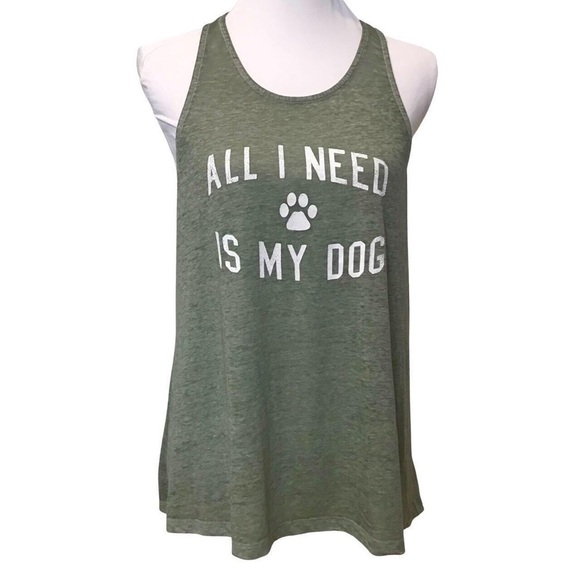 All I Need Is My Dog Graphic Tank Top | Large - Picture 1 of 4